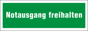 Rettungsschild "Notausgang freihalten" (AS-5841606)-image