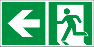 Rettungswegschild links (AS-N14006)-image