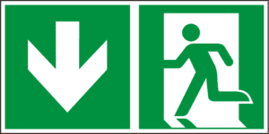 Rettungswegschild abwärts (AS-N14106)-image